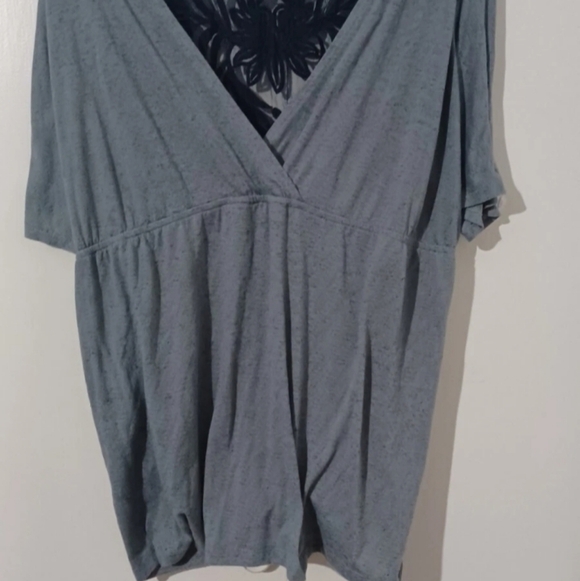 Maurices Blue Top with Textured Detail - Picture 2 of 4